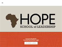 Tablet Screenshot of hopeschoolofleadership.org